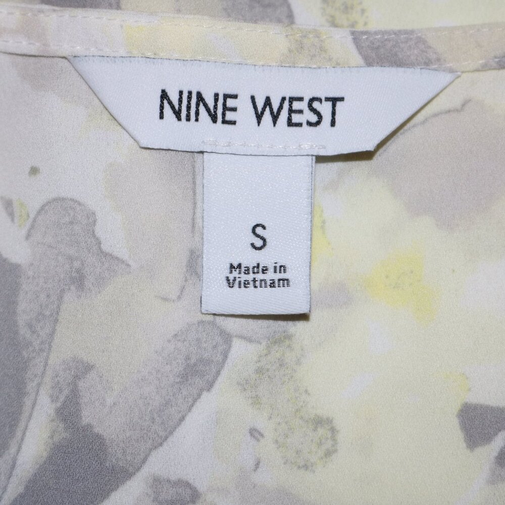 Nine West yellow floral dressy tank top NWT size small - Picture 7 of 9